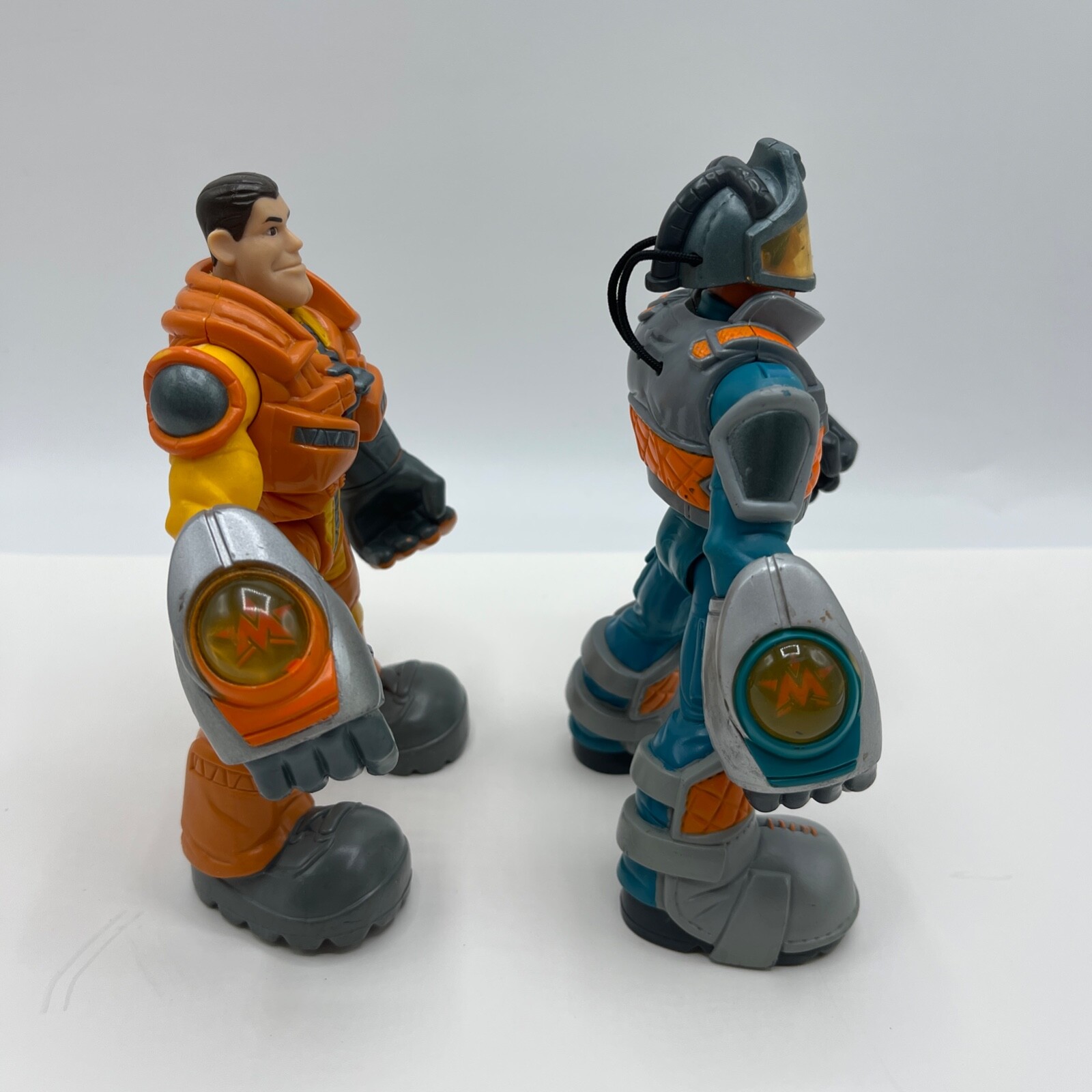 Playskool Rescue Heroes Major Powers 6” Action Figure Orange Green Lot Of 2