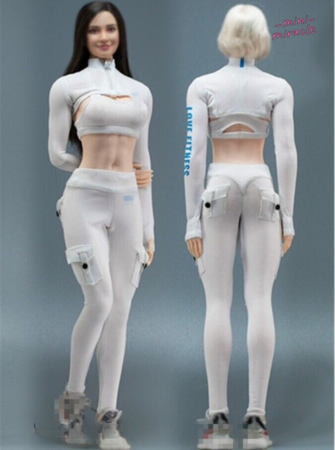 1/6 Scale White Sport Clothes 12&Prime; Female Soldiers Action Figure Body Outfits