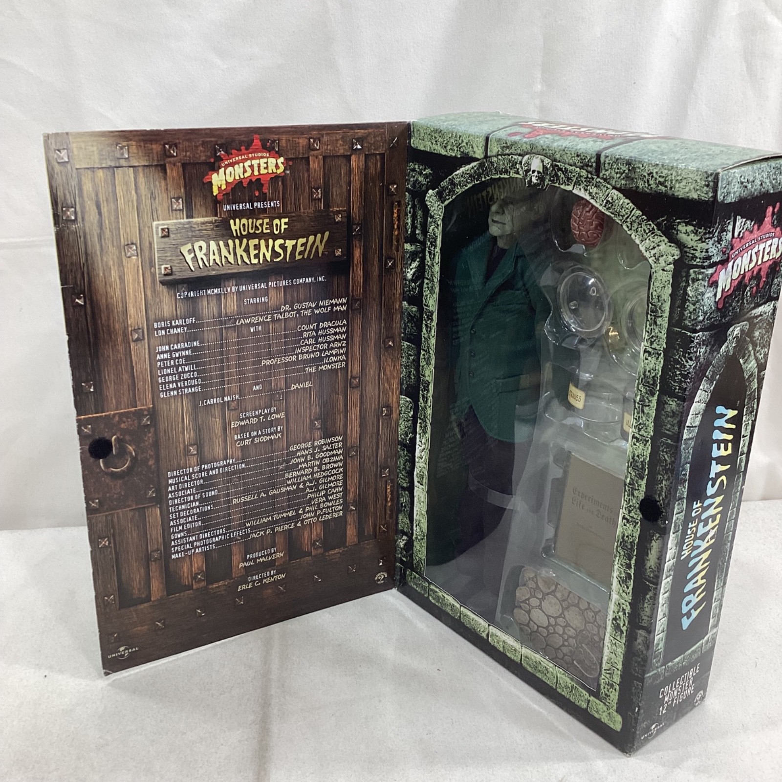 2001 Sideshow Universal Monsters House of Frankenstein 12 Inch Doll Figure NEW !