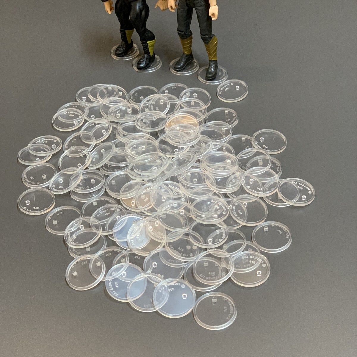 50Pcs Clear Display Stand Base for 6&Prime; DC MOTU Action Figures Model 32mm