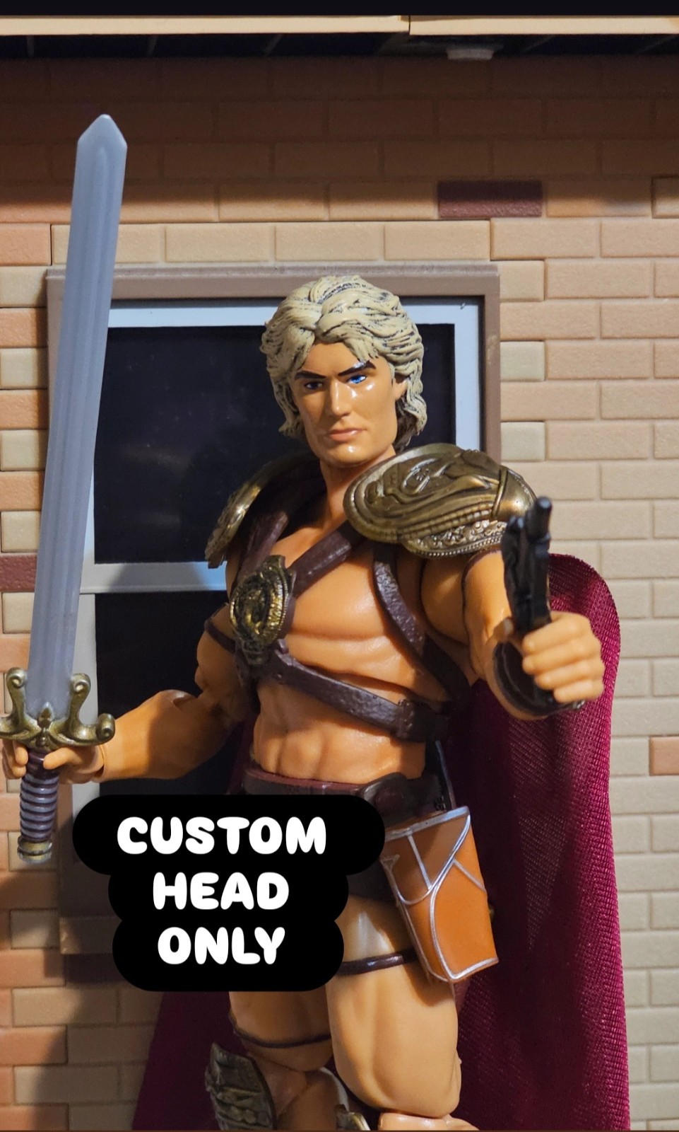Custom Head For Masters Of The Universe Masterverse 1987 Dolph Lundgren He-man