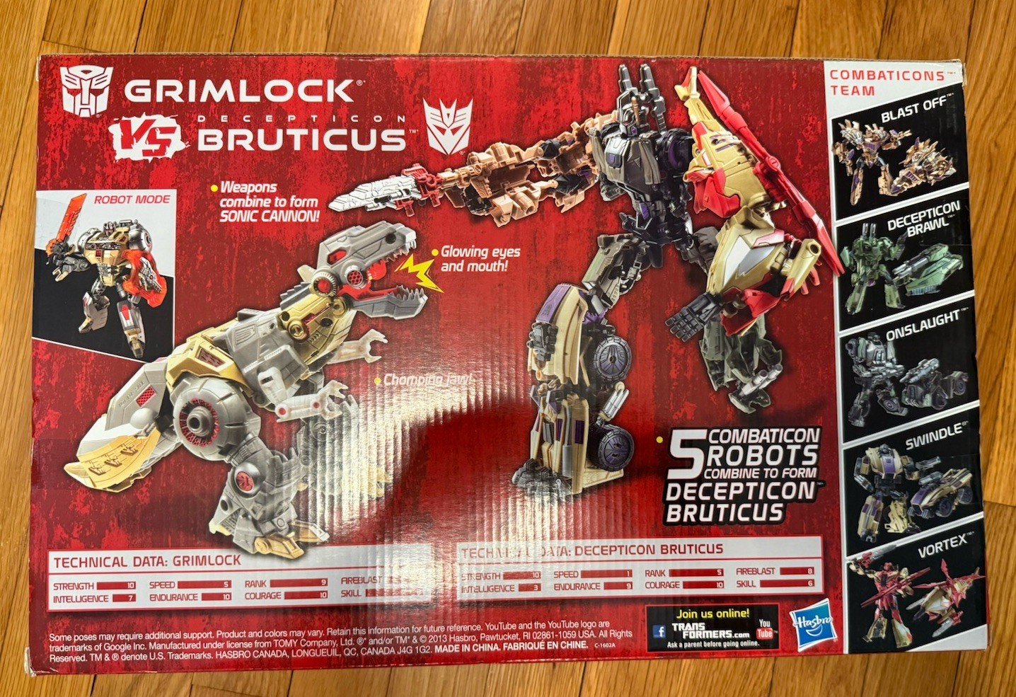 Transformers Platinum Edition GRIMLOCK vs. BRUTICUS 2013 NIB