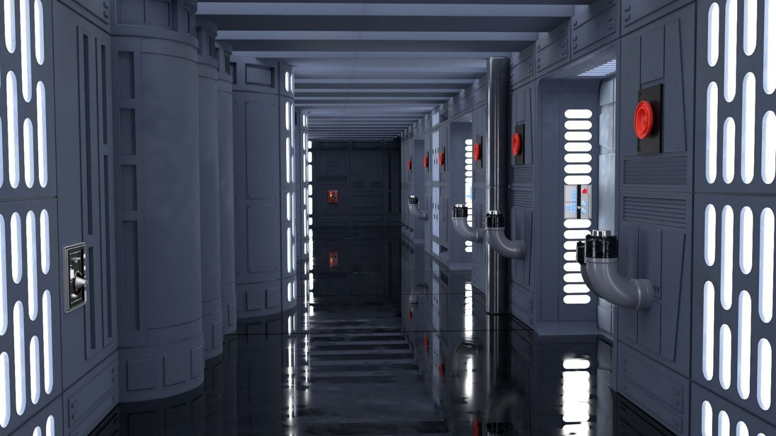Custom Death Star Walls for 3.75 IN (1:18) Figure Diorama