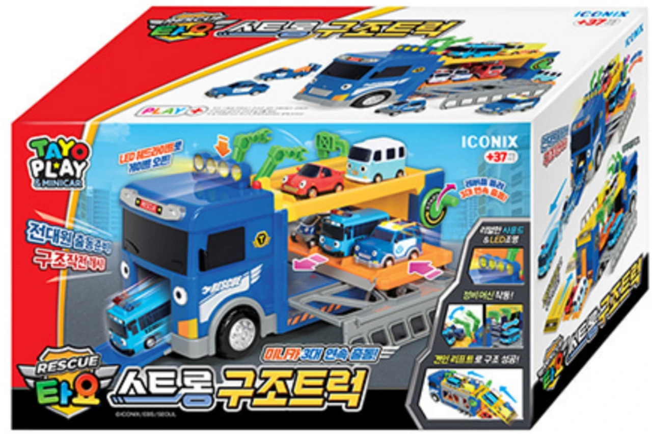 Tayo Little Bus Convertible Strong Rescue Truck Toy Car (No Cars Inside!)