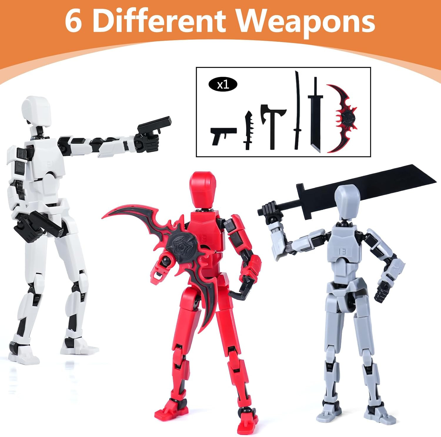 Action Figure Set, Model 13 Action Figure Multi-Jointed Movable,Gift Box Packagi