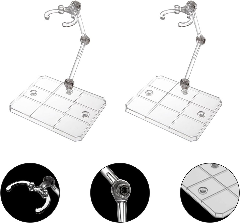 1/4/5pcs Action Figure Display Base Holder Doll Model Support Stand Adjustable