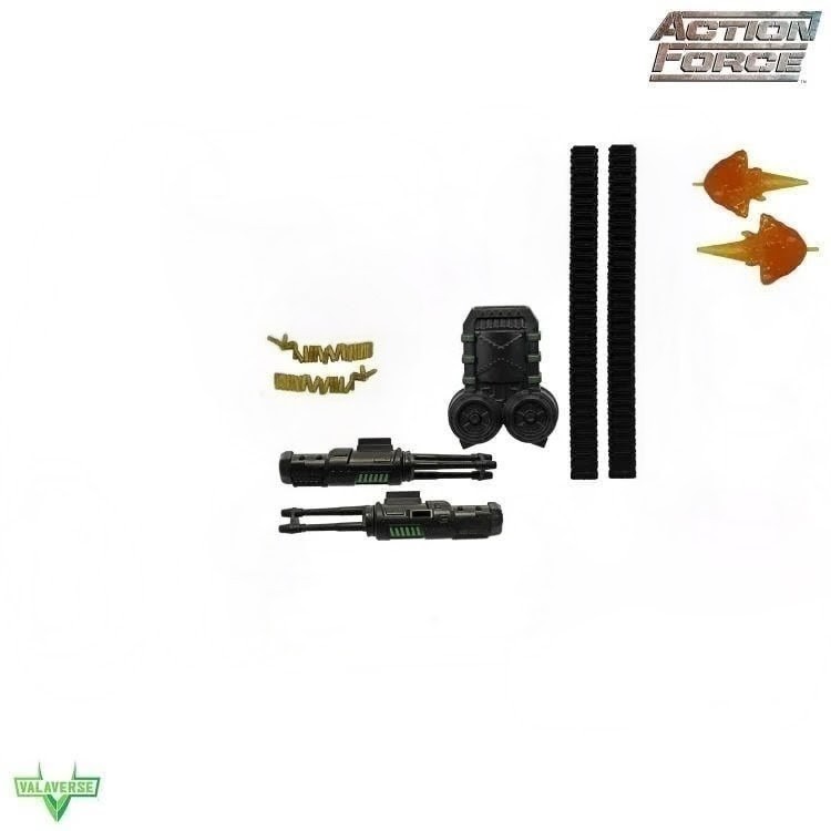 Valaverse Action Force Crimson Shadow Praetorian Fury Dual Gatling Gun 6&Prime; Fodder