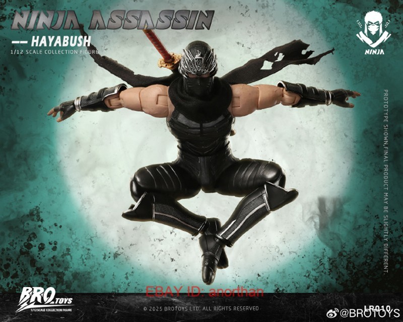 Bro Toys Ninja Gaiden Assassin Ryu Hayabusa 1/12 Action Figure Gift In Stock