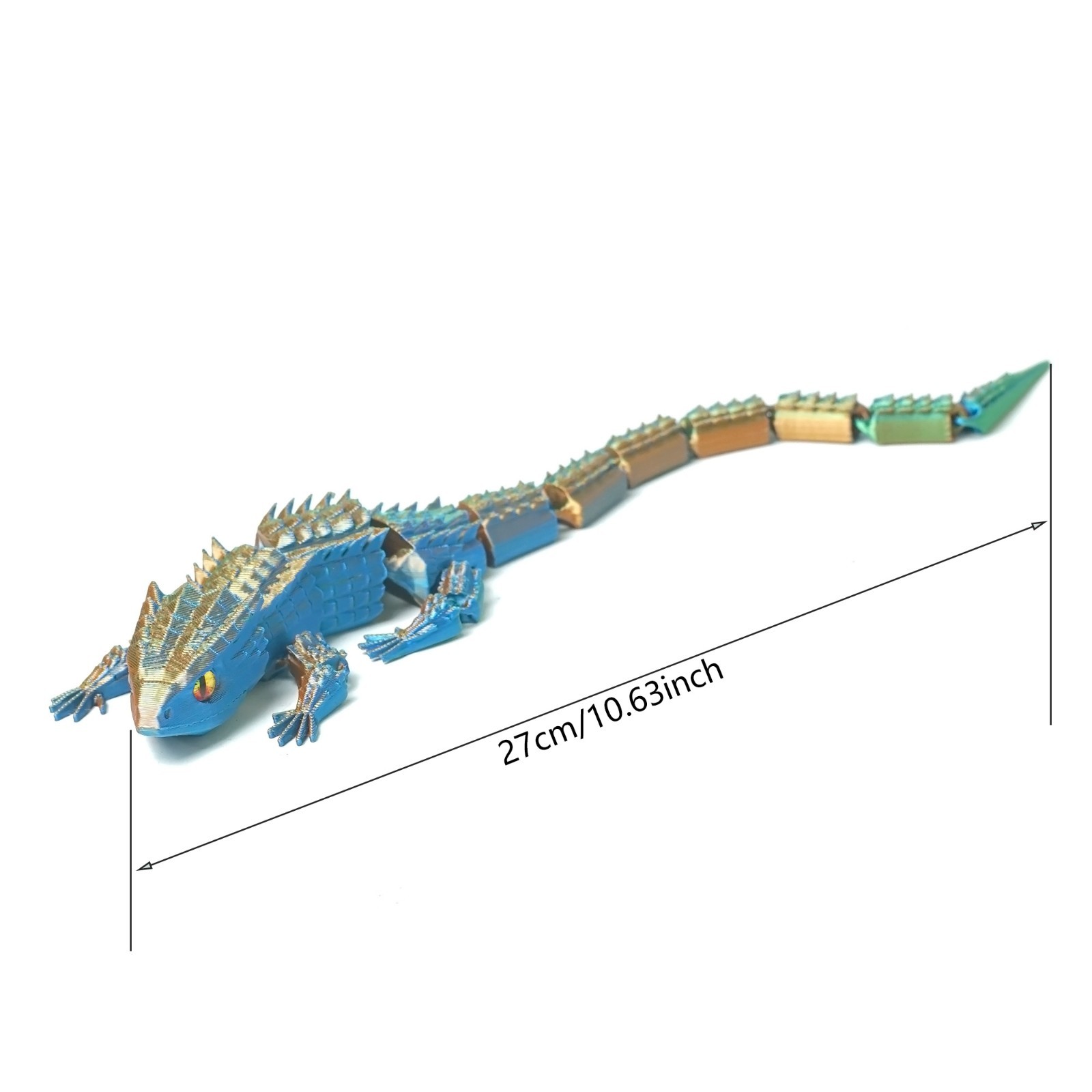 10.63inch 3D Printed Lizard Model,Articulated Animals figure,Toys Home Decor