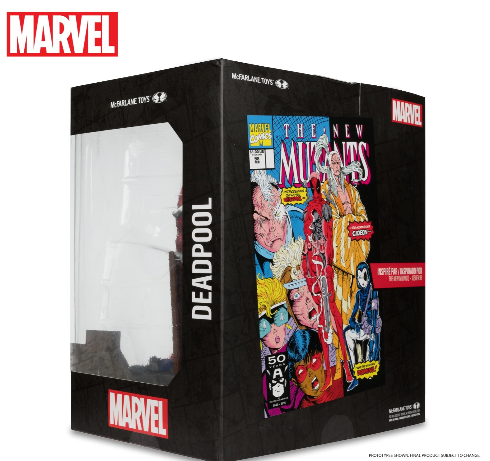 McFarlane Marvel Deadpool 1:10Scale Collectible With Scene The New Mutants #98