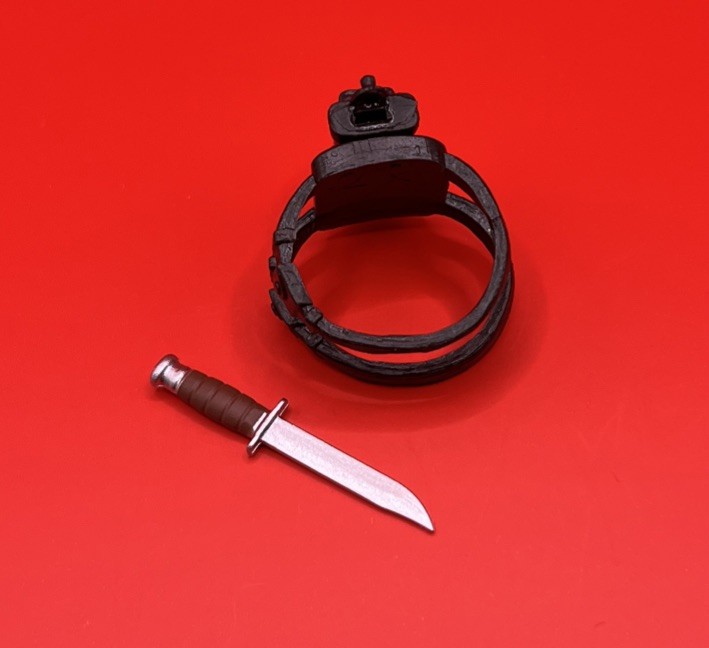 Valaverse Blackbeard Tactical Knife & Sheath Fodder 1/12 Scale 2026