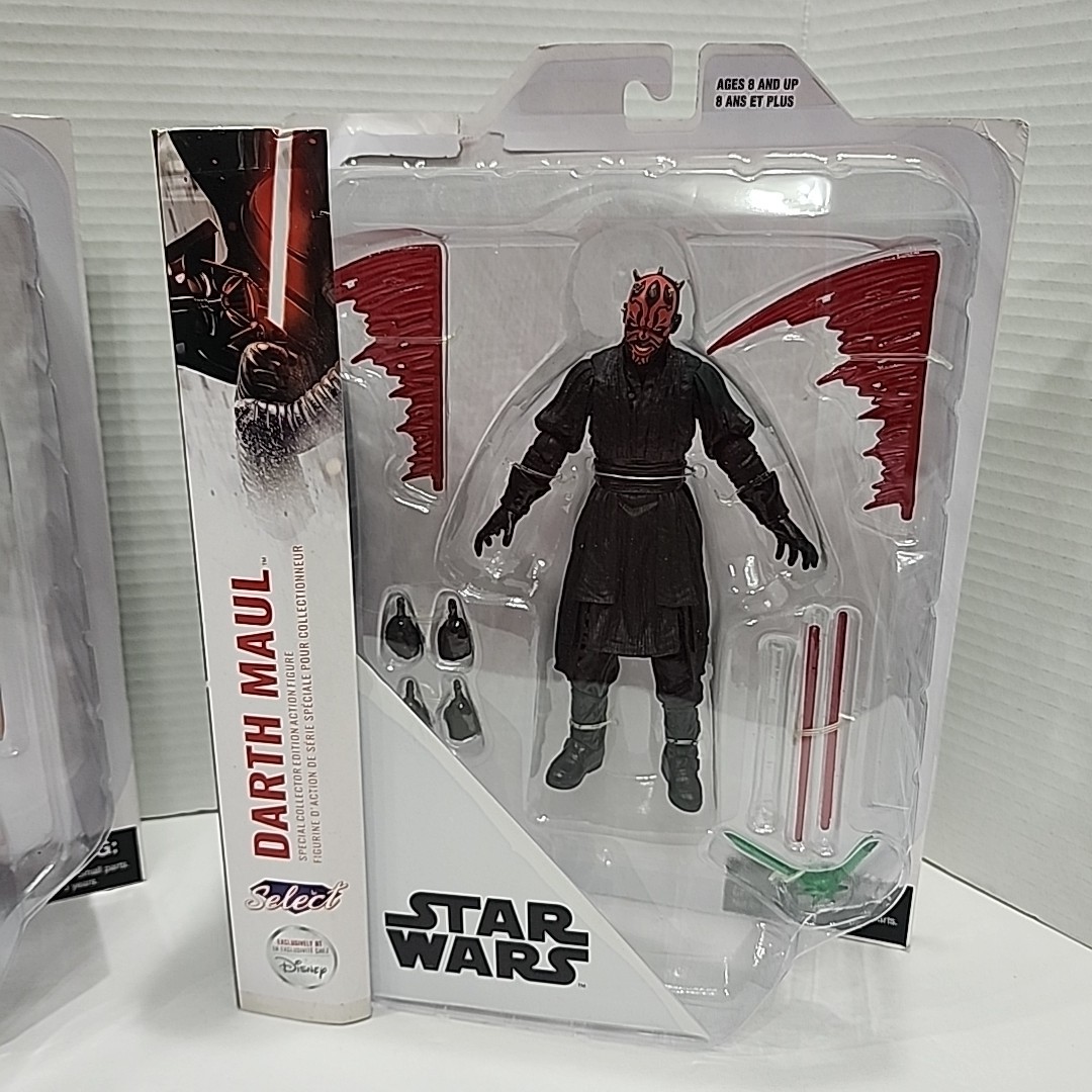 Star Wars Diamond Select Disney Store Lot Of 2 7” Figures Boba Fett Darth Maul
