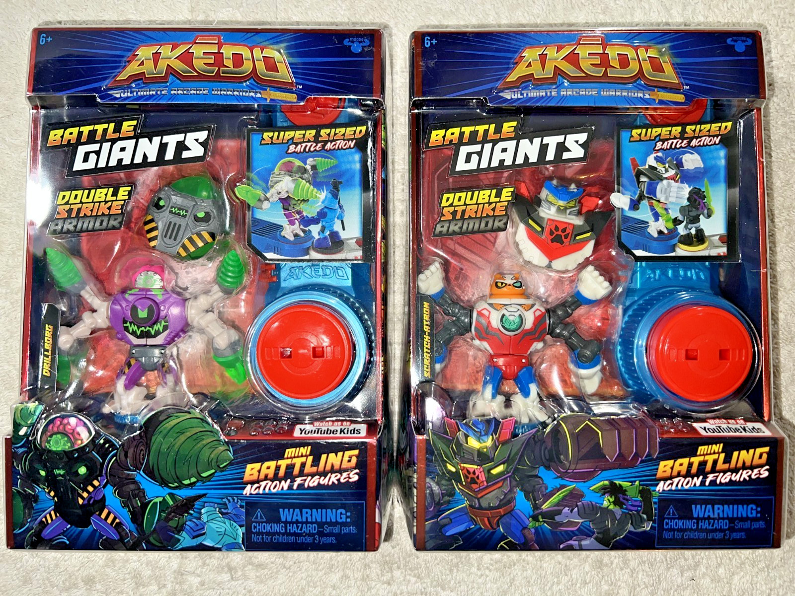 AKEDO BATTLE GIANTS DRILLBORG & SCRATCH-ATRON **NEW**