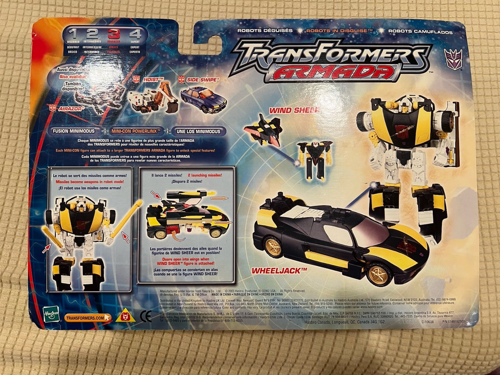 Transformers Armada Wheeljack with Wind Sheer 2003 Sealed MOC, Unicron Battles