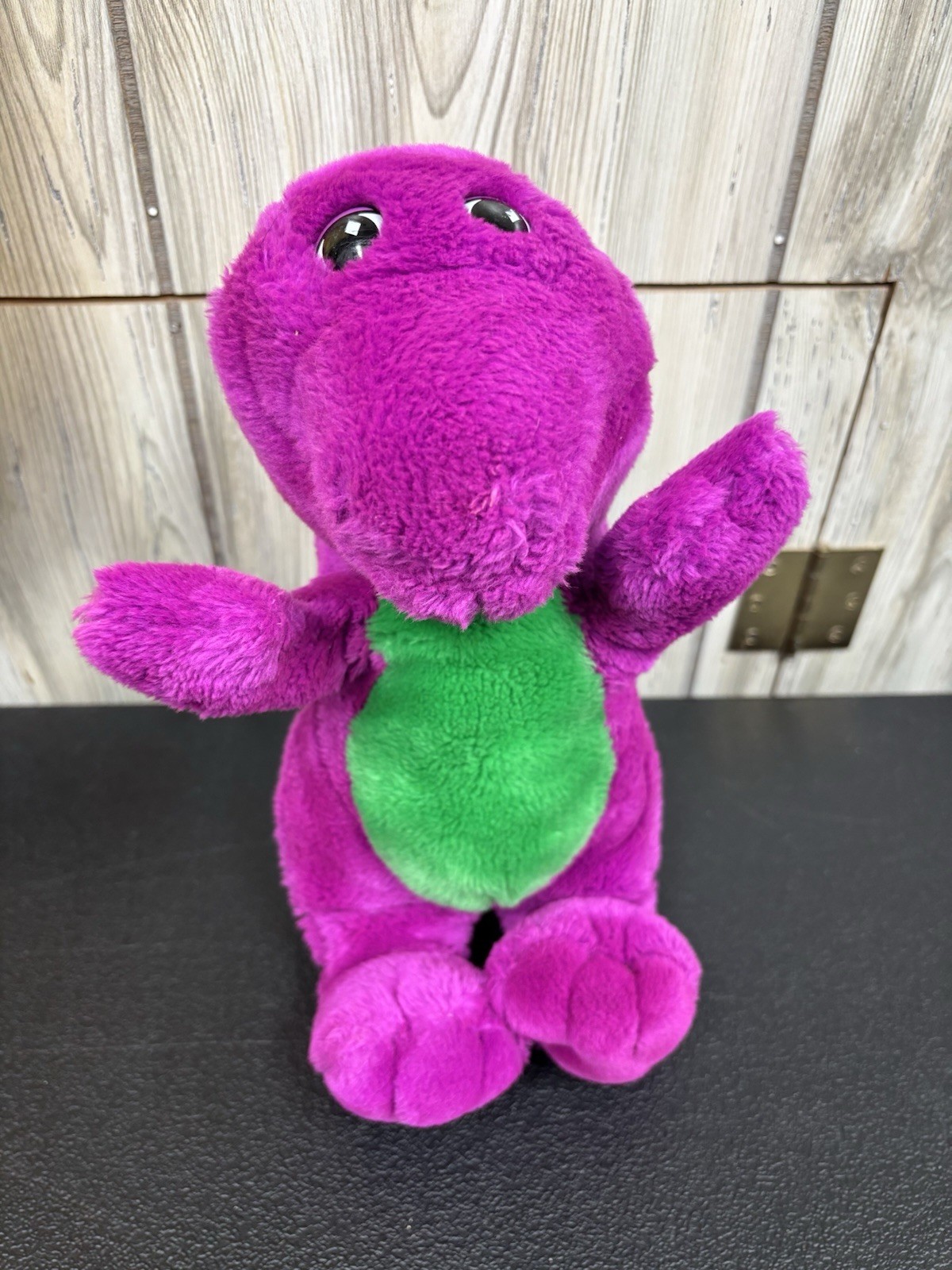 Vintage 1992 The Lyons Group Barney Plush Stuffed Animal Closed Mouth 13&Prime;
