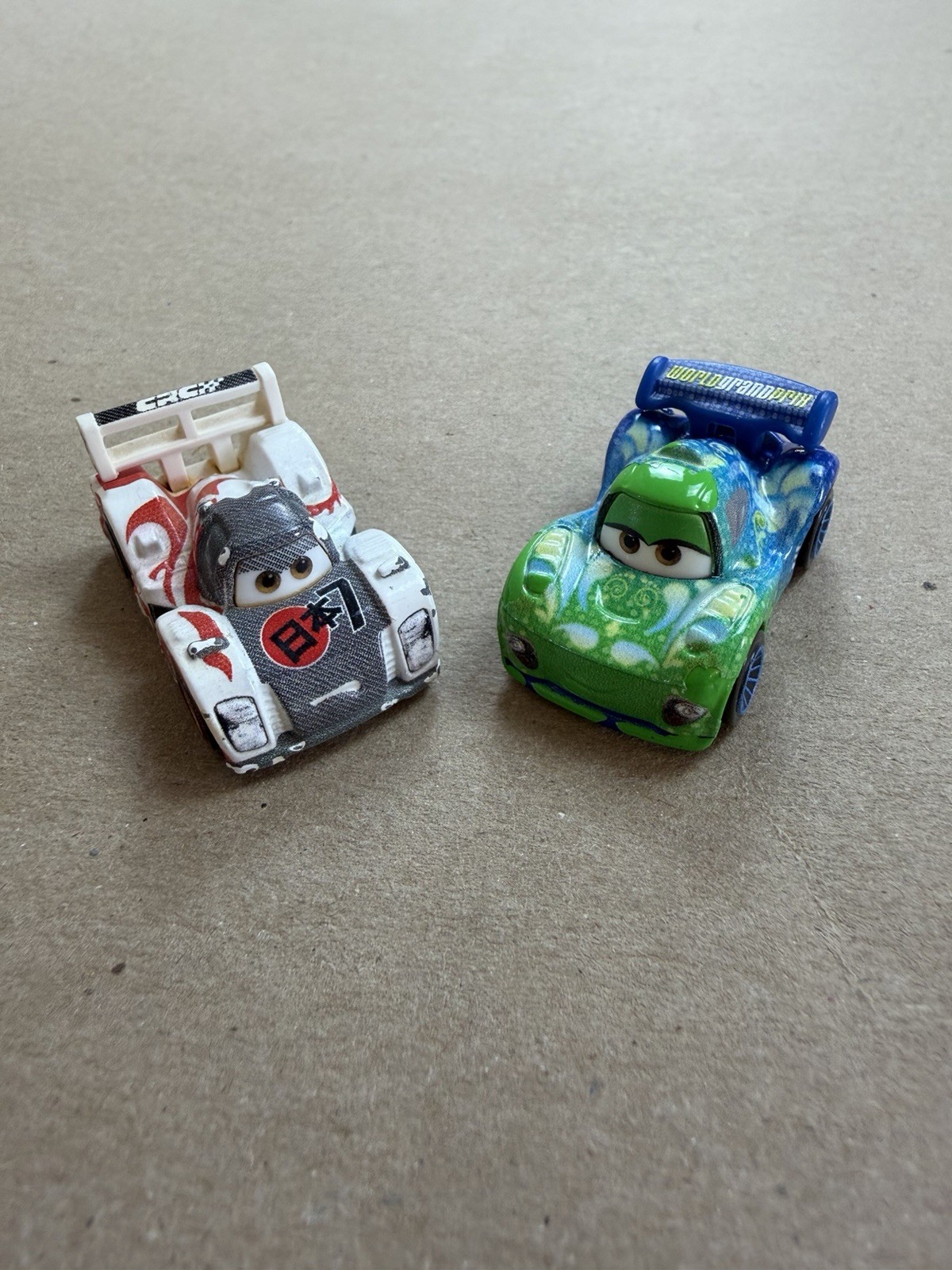 Disney Pixar Cars Mini Racers Diecast Lot 2 Shu Todoroki/Carla Veloso Metal Toy
