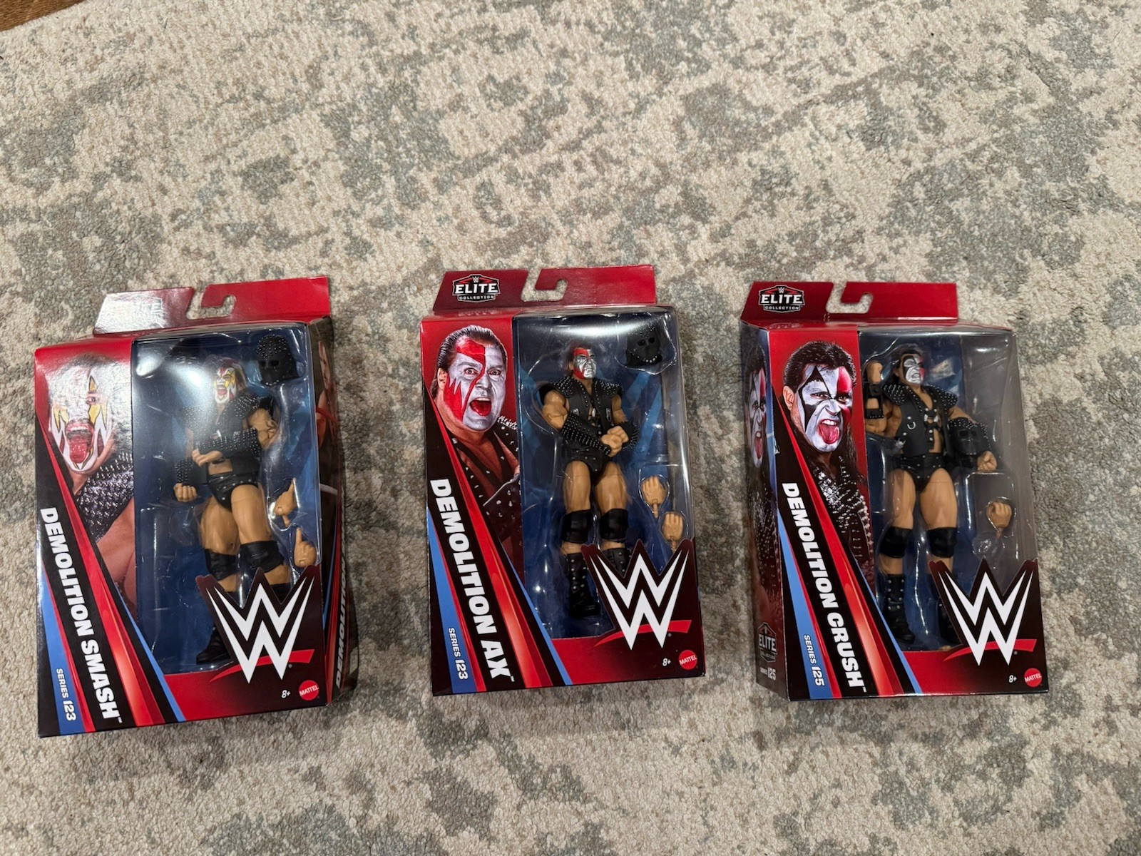 2026 WWE Elite 6&Prime; DEMOLITION SET (3) Ax Smash Crush Mattel Series 123 & 125 New