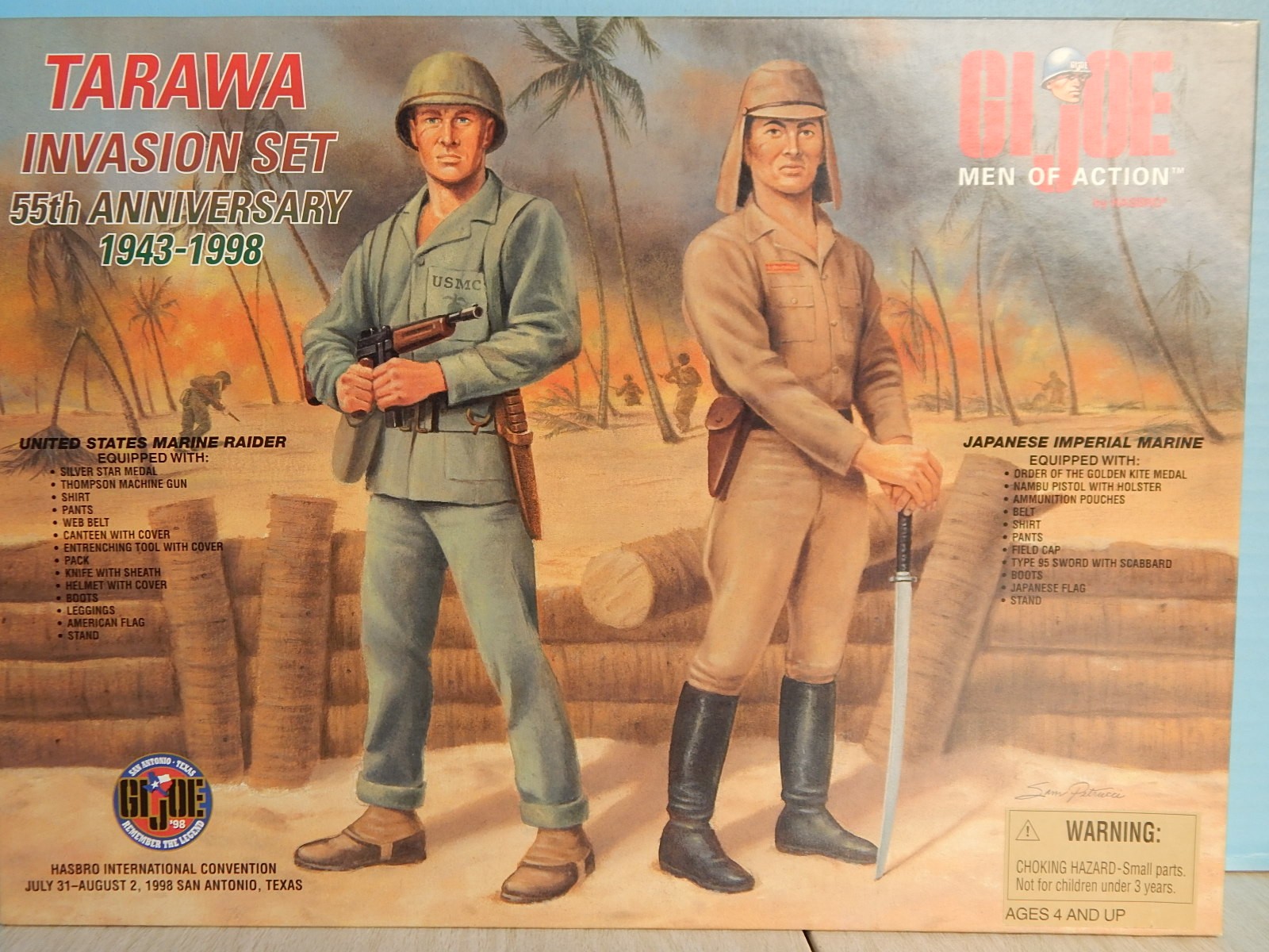 GI Joe US Marine & Japanese Marine Tarawa Invasion Set &rsquo;98 Convention SanAntonio