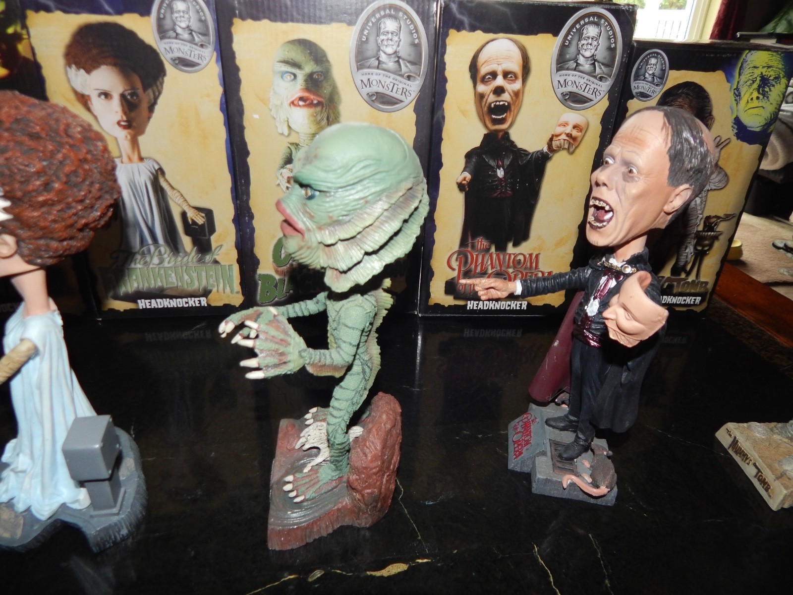 UNIVERSAL MONSTERS BOBBLEHEADS COMPLETE SET 7 NECA 2006 CREATURE PHANTOM MUMMY +