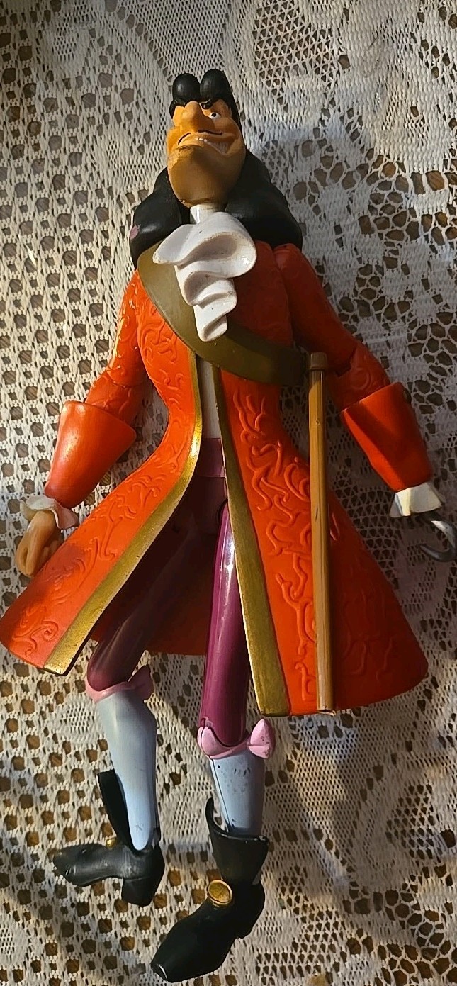 Disney Store Peter Pan, Captain Hook 12” + Tick-tock Action Figure Doll 1999