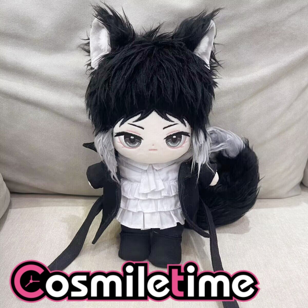 Bungo Stray Dogs Ryunosuke Akutagawa 20cm Plush Doll Clothes Dress Up Anime Toy