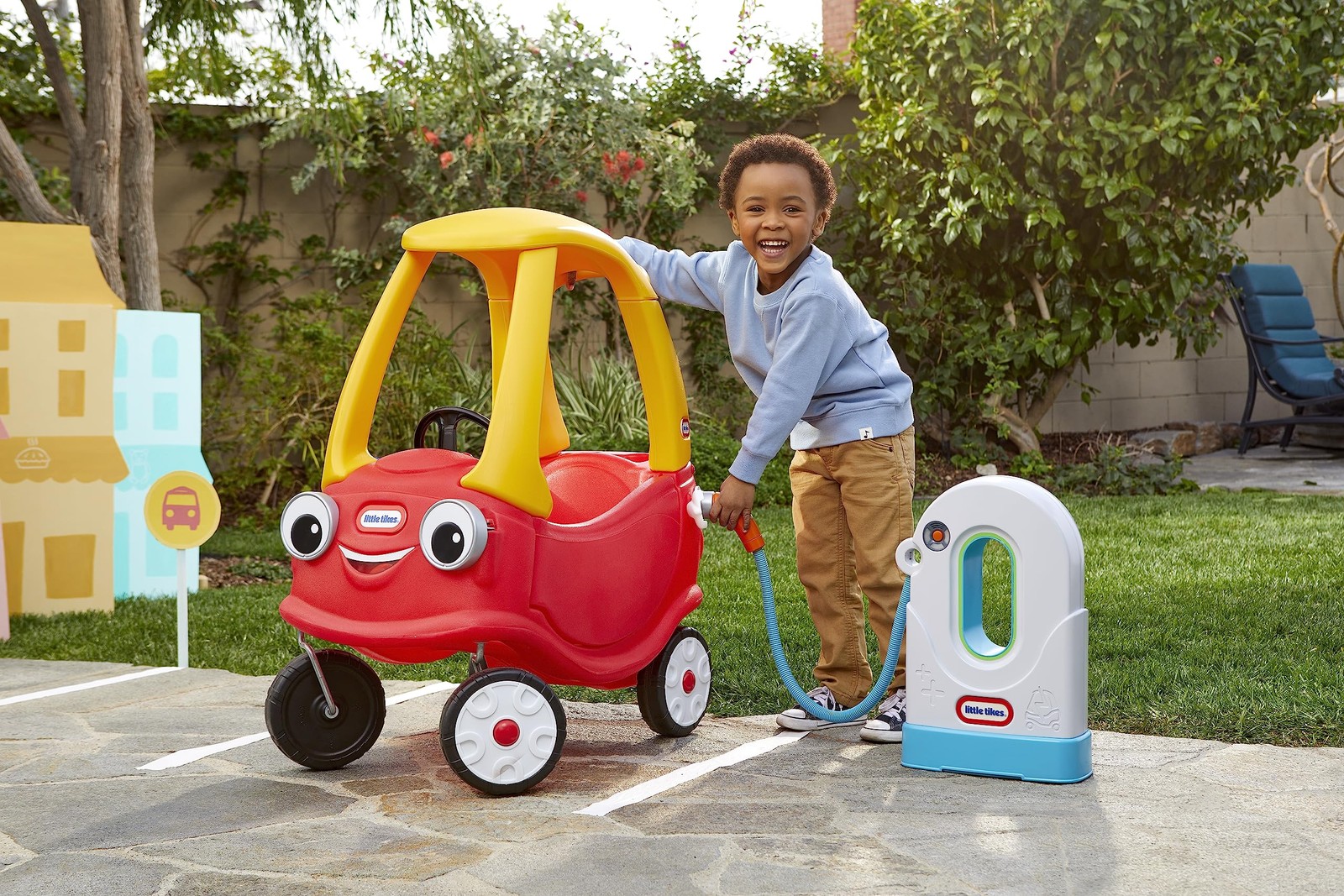 Cozy E-Charging Station with Interactive Lights, Sounds for Pretend Play for Kid