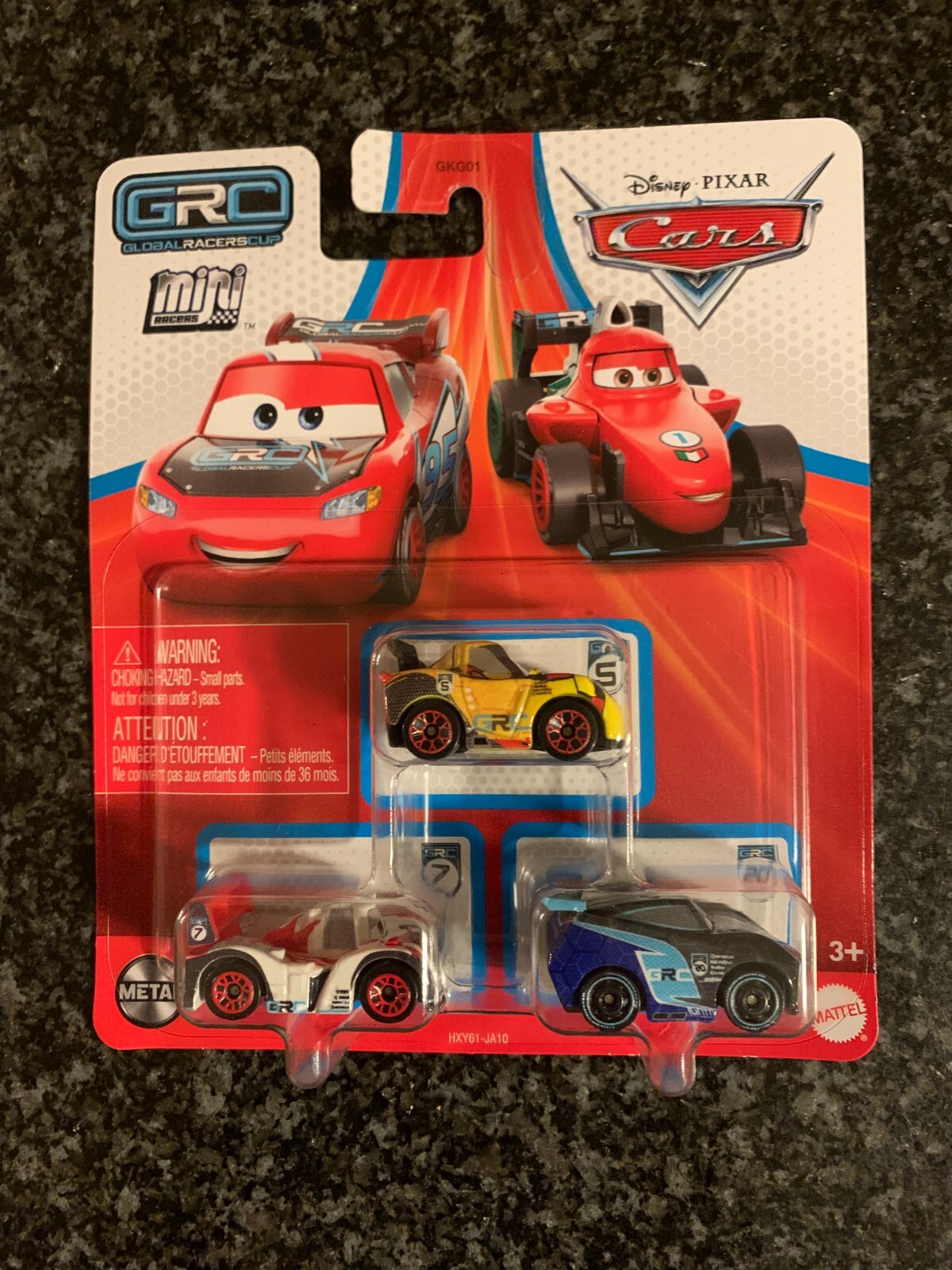 DISNEY PIXAR CARS Mini 3 Pk Miguel Camino, Shu Todoroki, Jackson damage package