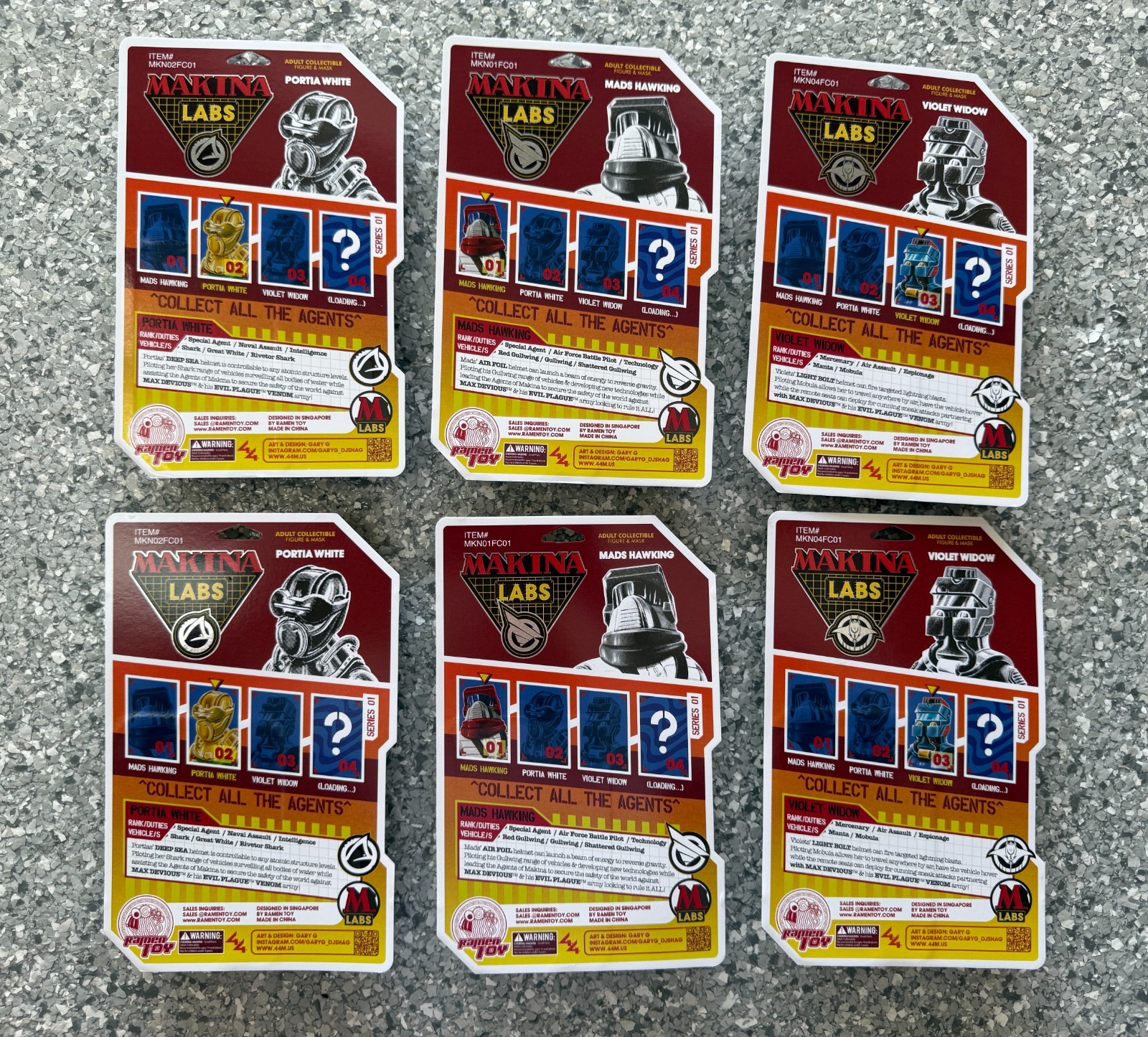 MASK NYCC 2025 Exclusive MAKINA Set of 6 Split Seconds GITD Knowhere Toys MOSC