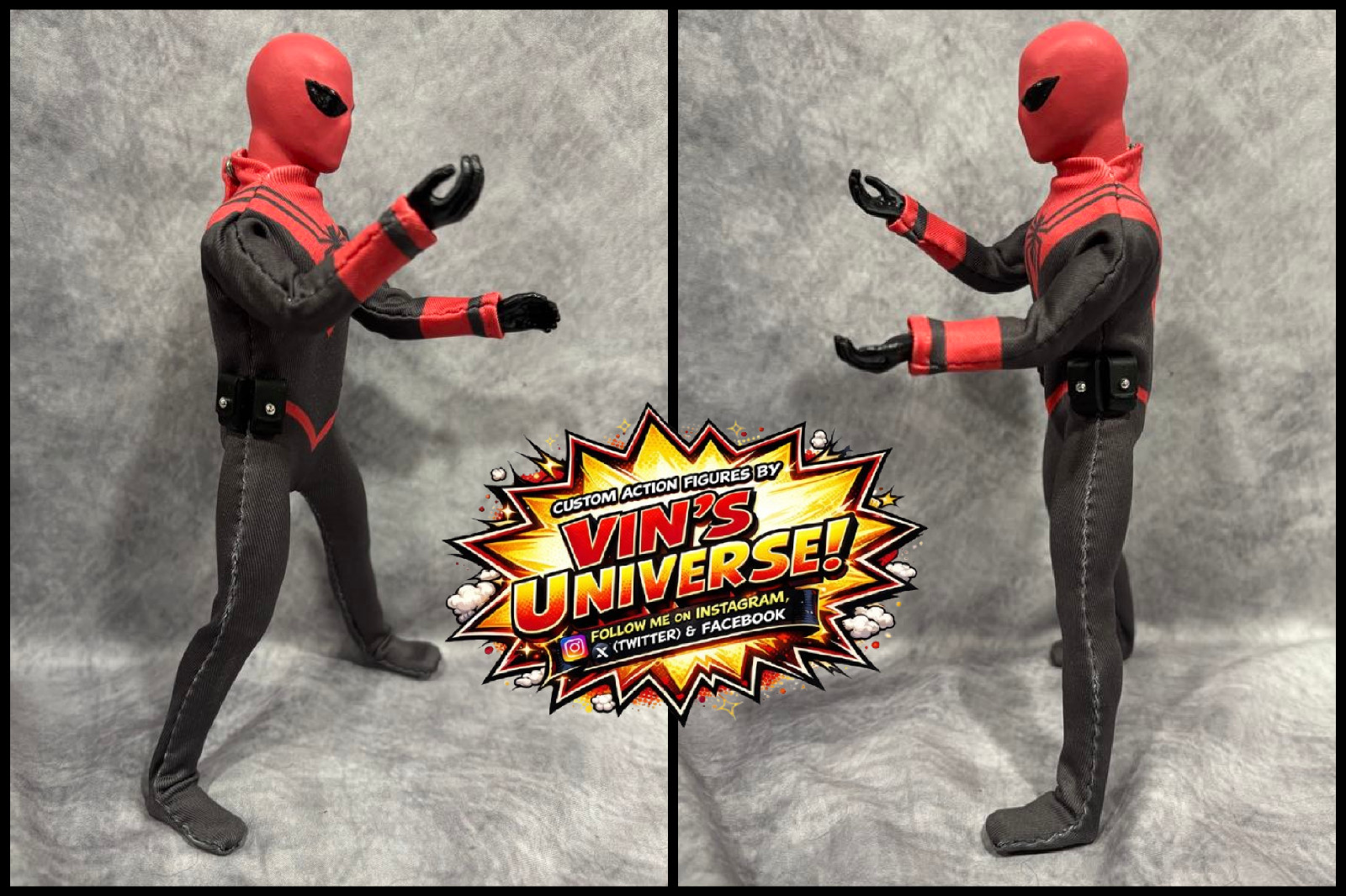 Custom 8&Prime; Mego Scale SpiderMan Assassin Peter Parker Action Figure & NO Box