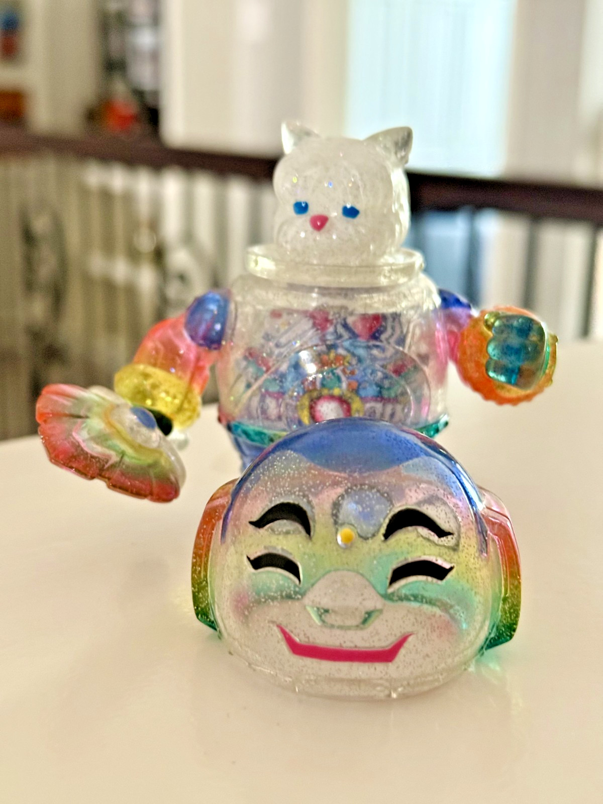 SC Braver The Big Buddha Head Clear Sofubi Soft Vinyl Toy Zollmen MVH