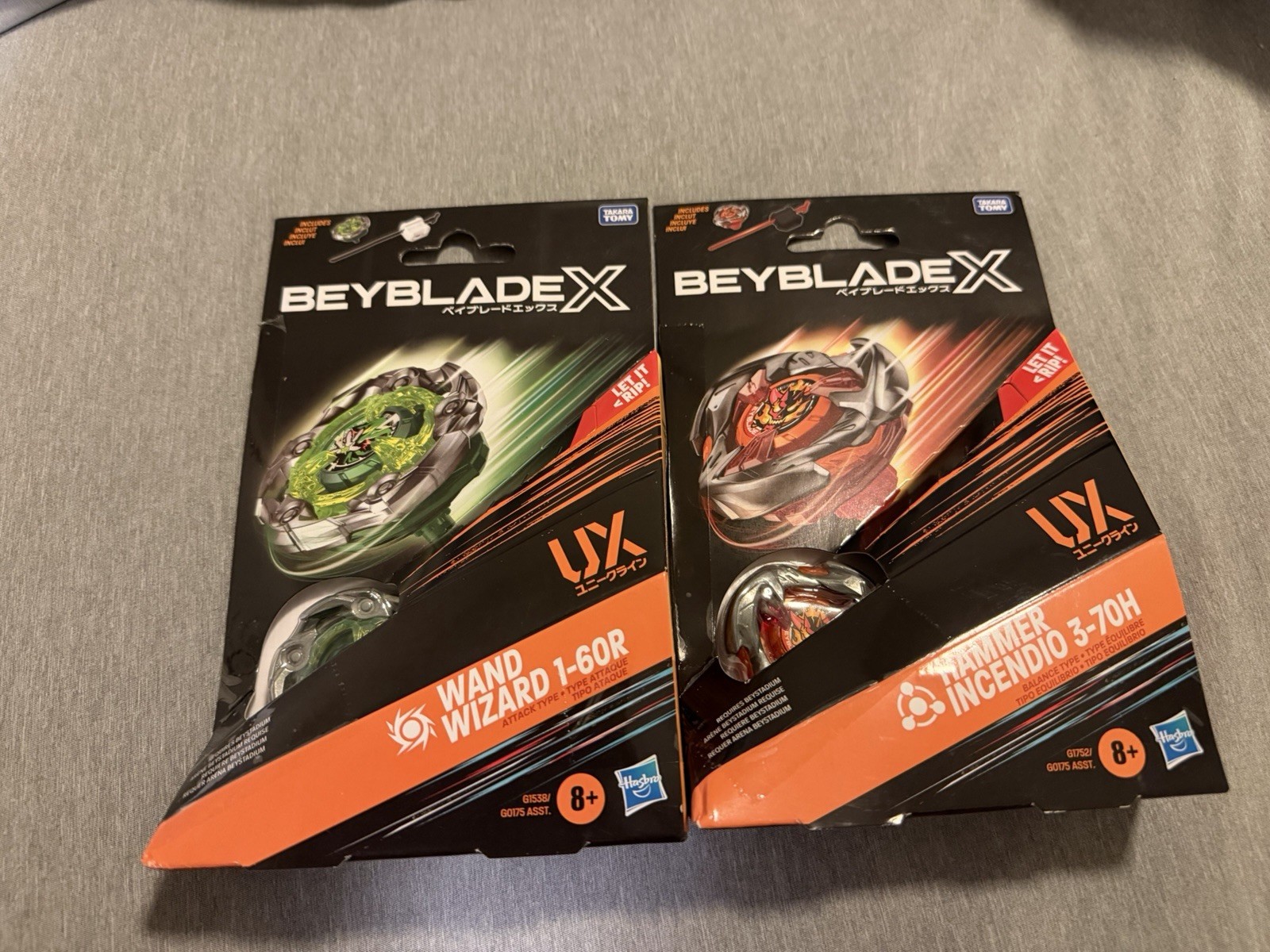 Wand Wizard 1-60R + Hammer Incendio 3-70H Beyblade X Hasbro Takara Tomy 2 Pack