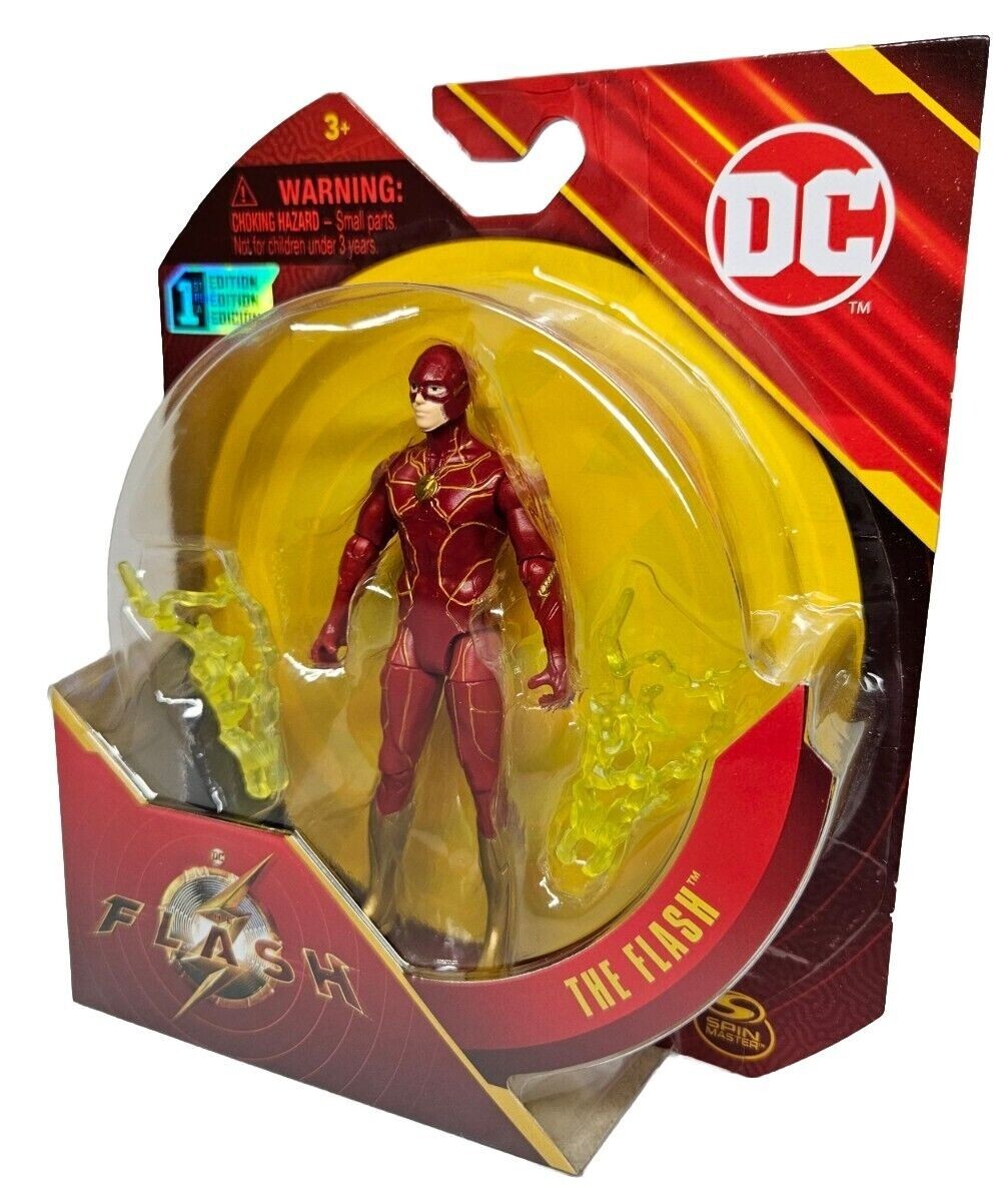DC Spin Master The Flash 4&Prime; Poseable Action Figurine Toy The Flash Movie