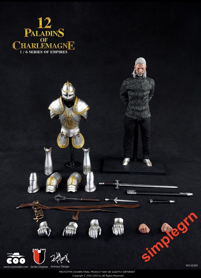 COOMODEL 1/6 SE003 Series of Empires – 12 Paladins of Charlemagne In Stock