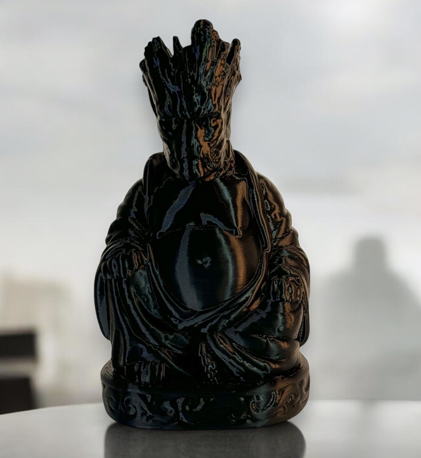 Groot Buddha Figurine Statue 3D Printed