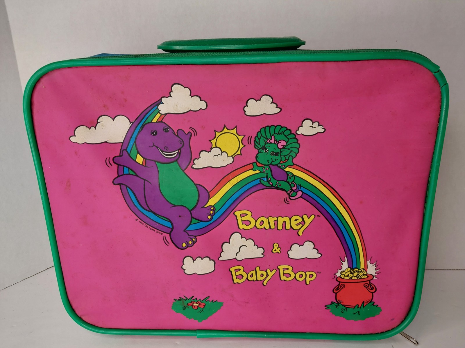 Vintage Barney & Baby Bop Suitcase Barney And Friends Purple Lyons Group 1993