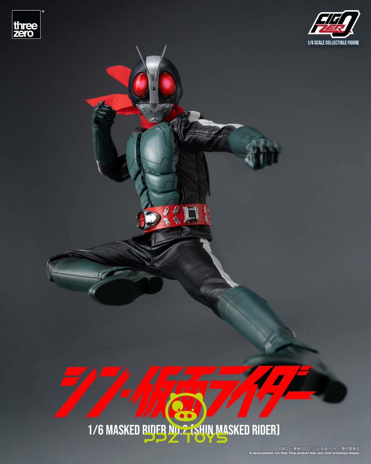 threezero 1/6 Figzero Shin Kamen Masked Rider No.2 Action Figure 3Z04880W0
