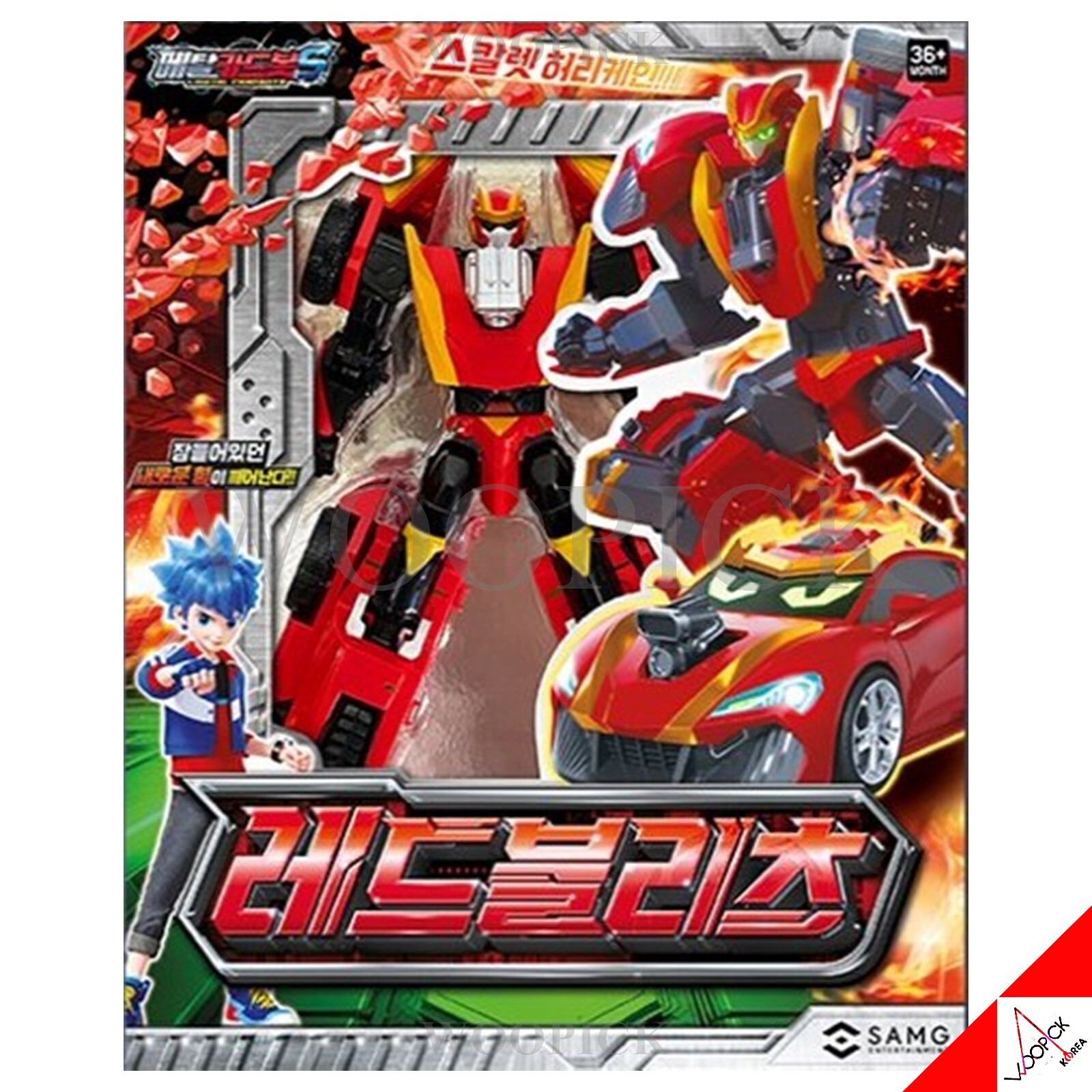 Metal Cardbot S Season2 REDBLITZ Transformer Robot Muscle Car Figure Toy 2024