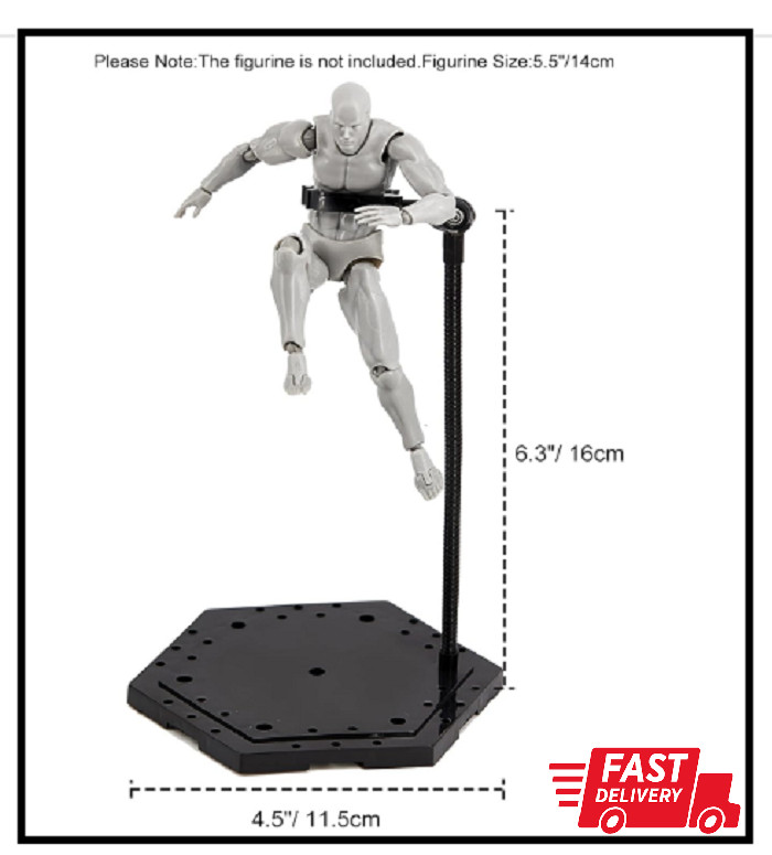 3 Pack Black Action Figure Stand,Action Display Holder