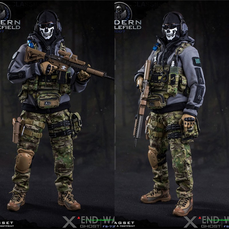 Flagset Modern Battlefield End War X Ghost 1/6th Collectibles Action Figure New
