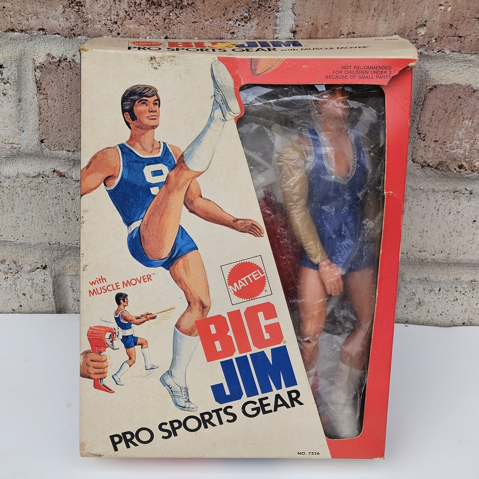 1973 Mattel Big Jim Pro Sports Gear Muscle Mover w/Box Vintage Action Figure Toy