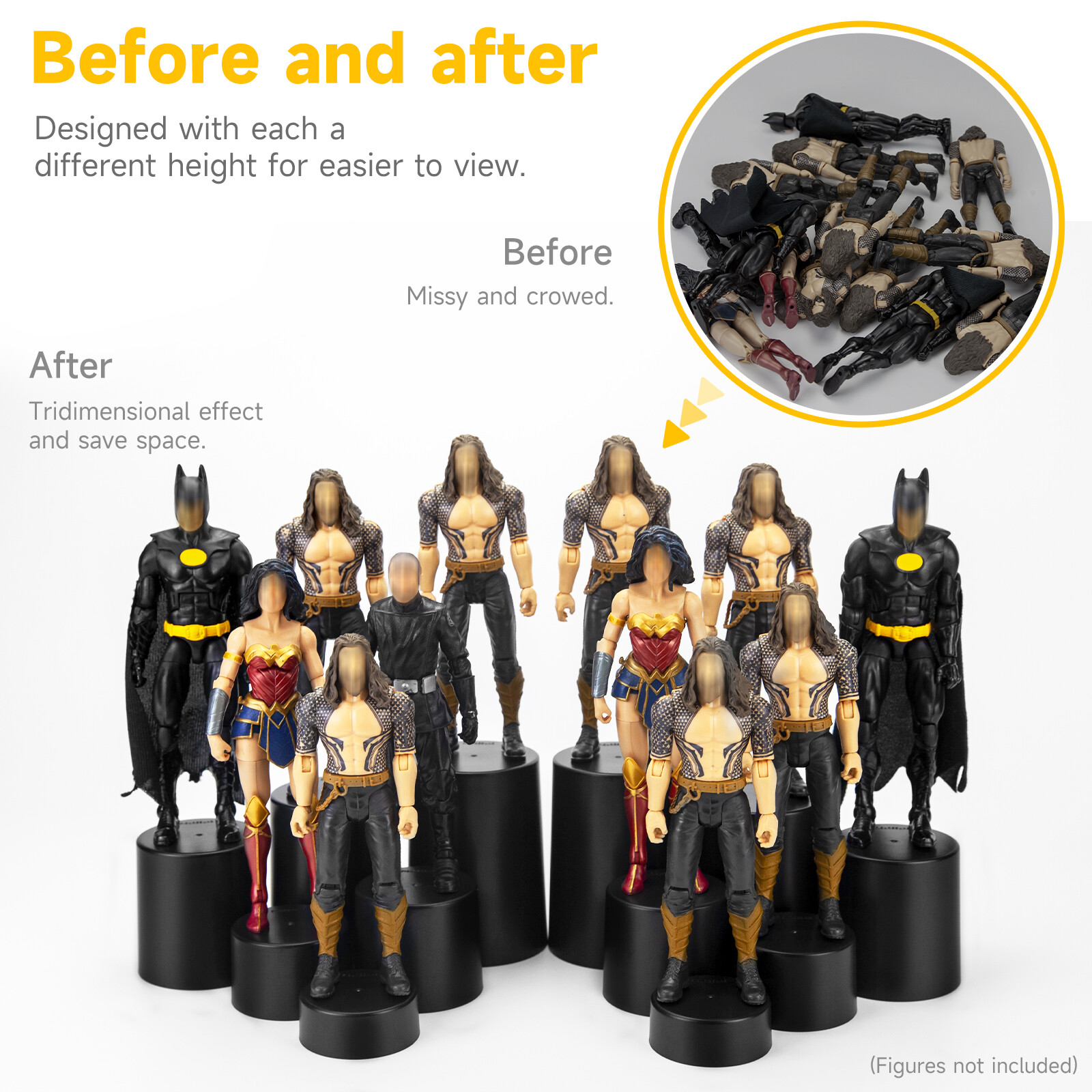 12 Display Stand Risers base For 6 » Marvel Legends Gi joe Motu Dc comics Figure