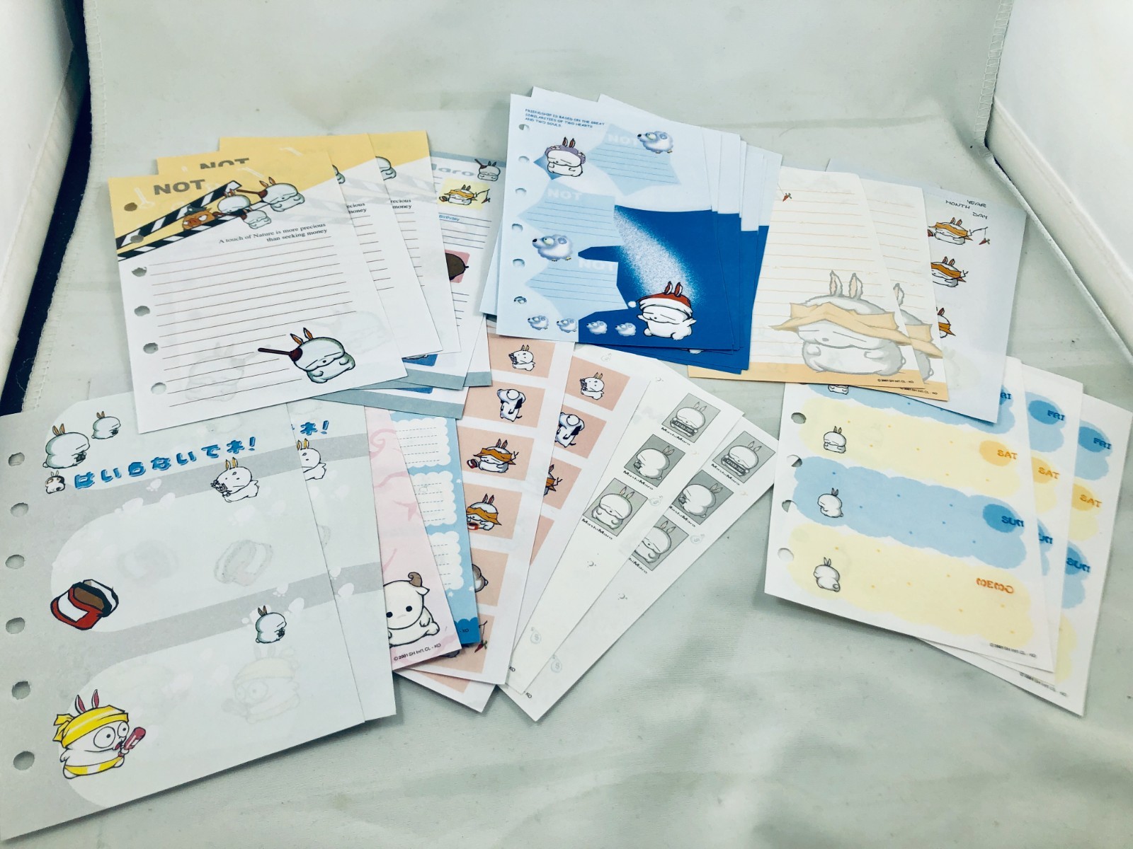 Mashi Maro Memo Diary refill. 30 sheets. 6 ring binder. Made in Korea. 2001