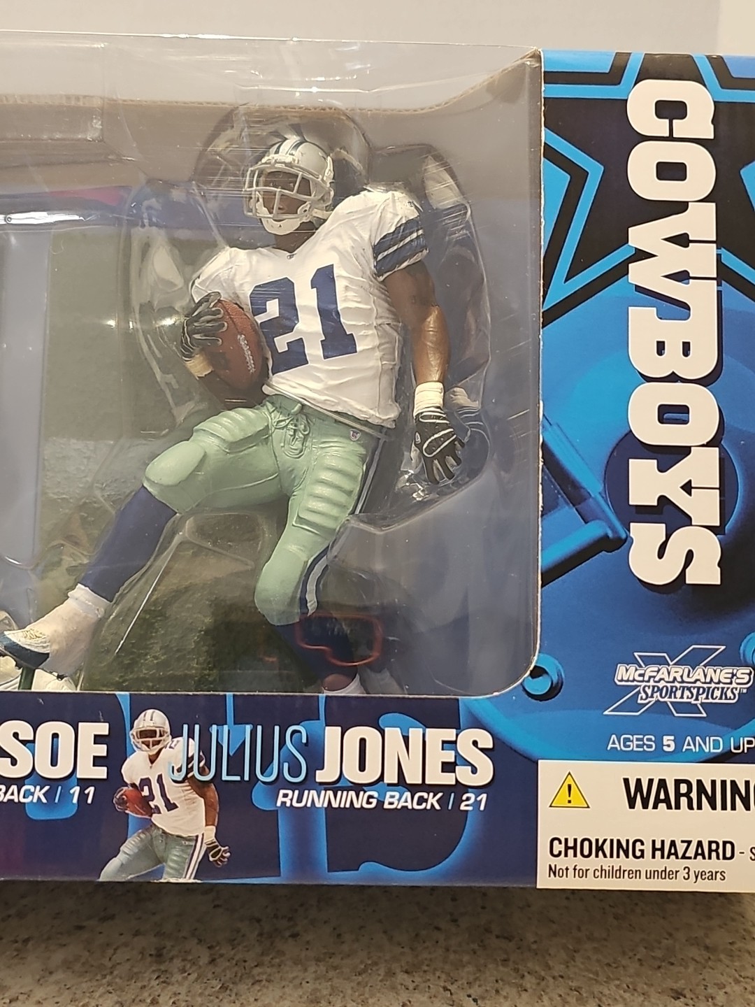 McFarlane NFL Williams, Bledsoe, Jones Dallas Cowboys Boxed Set Of 3 Figures 6&Prime;
