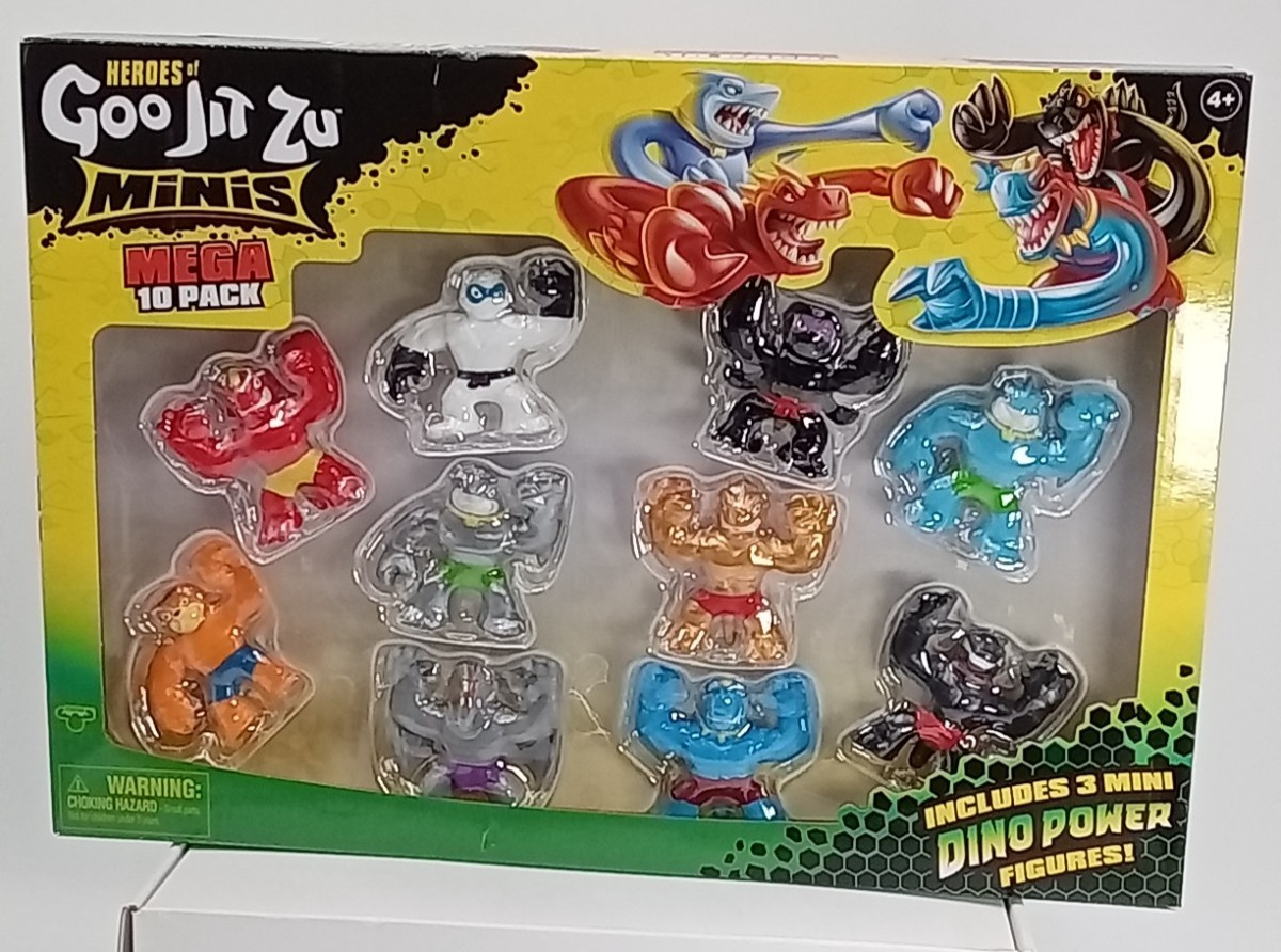 Heroes Of Goo Jit Zu Minis Mega 10-Pack Stretchy Squishy 2.5” Figures – New