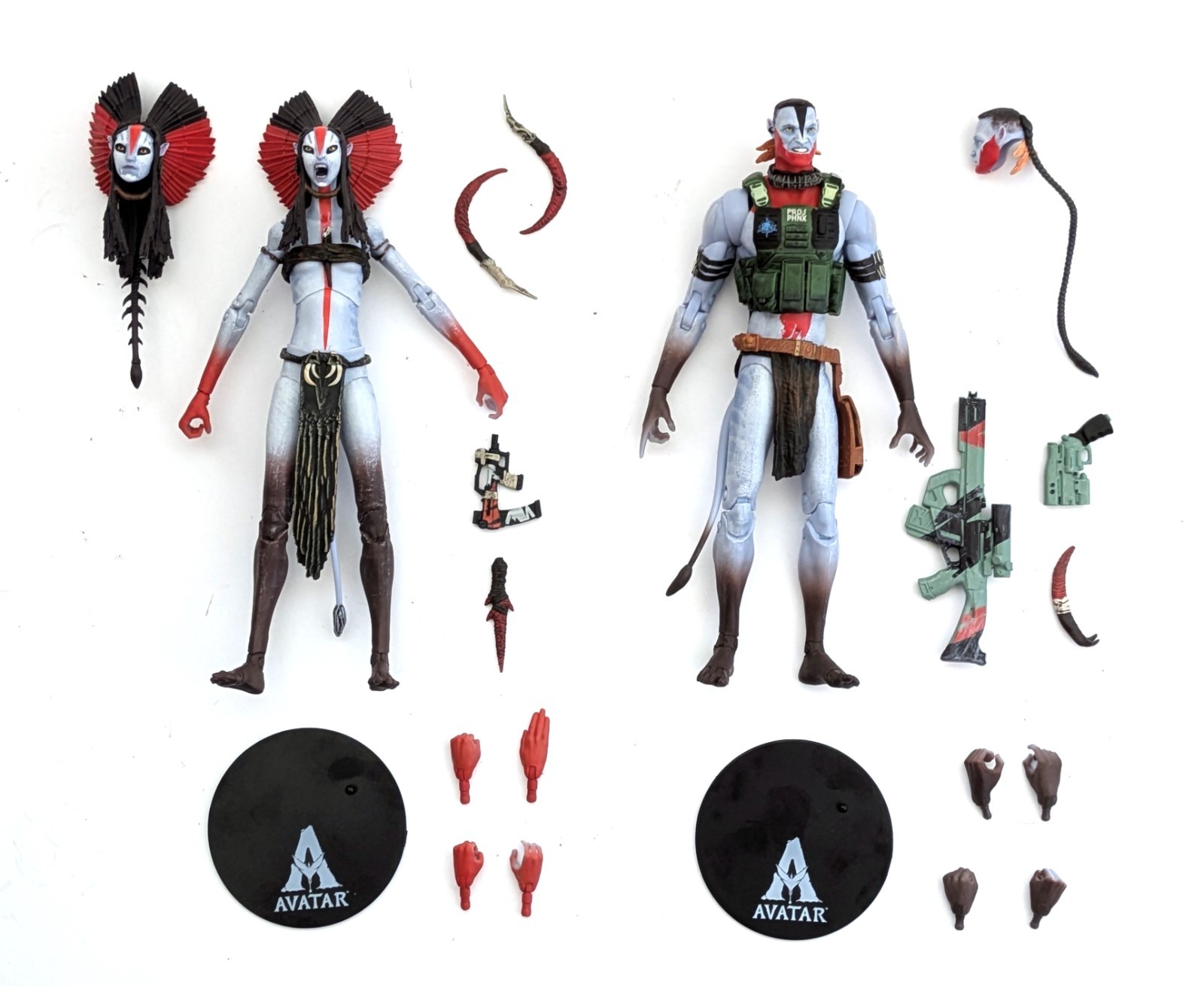 2025 McFarlane Avatar Fire & Ash 7&Prime; Figure Lot Varang & Quaritch (Ash Warrior)