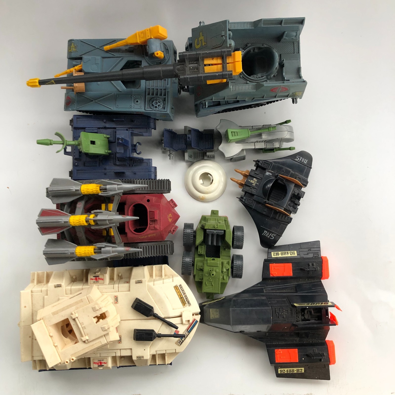 Lot 7 GI JOE Vehicles Mostly incomplete 1985-1988 Maggot Despoiler DOMINATOR