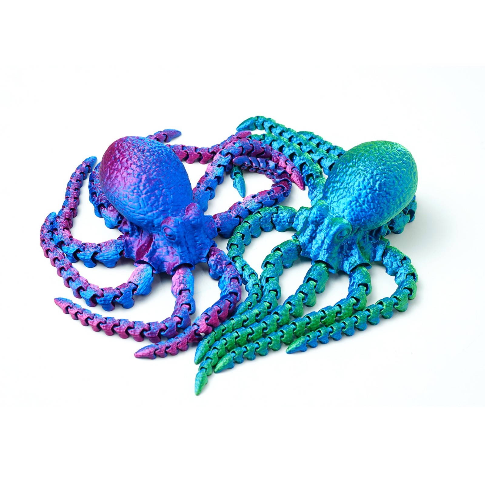 2PCS 3D Printed Octopus Model,Articulated Animals Figure,Fidget Toys Home Decor
