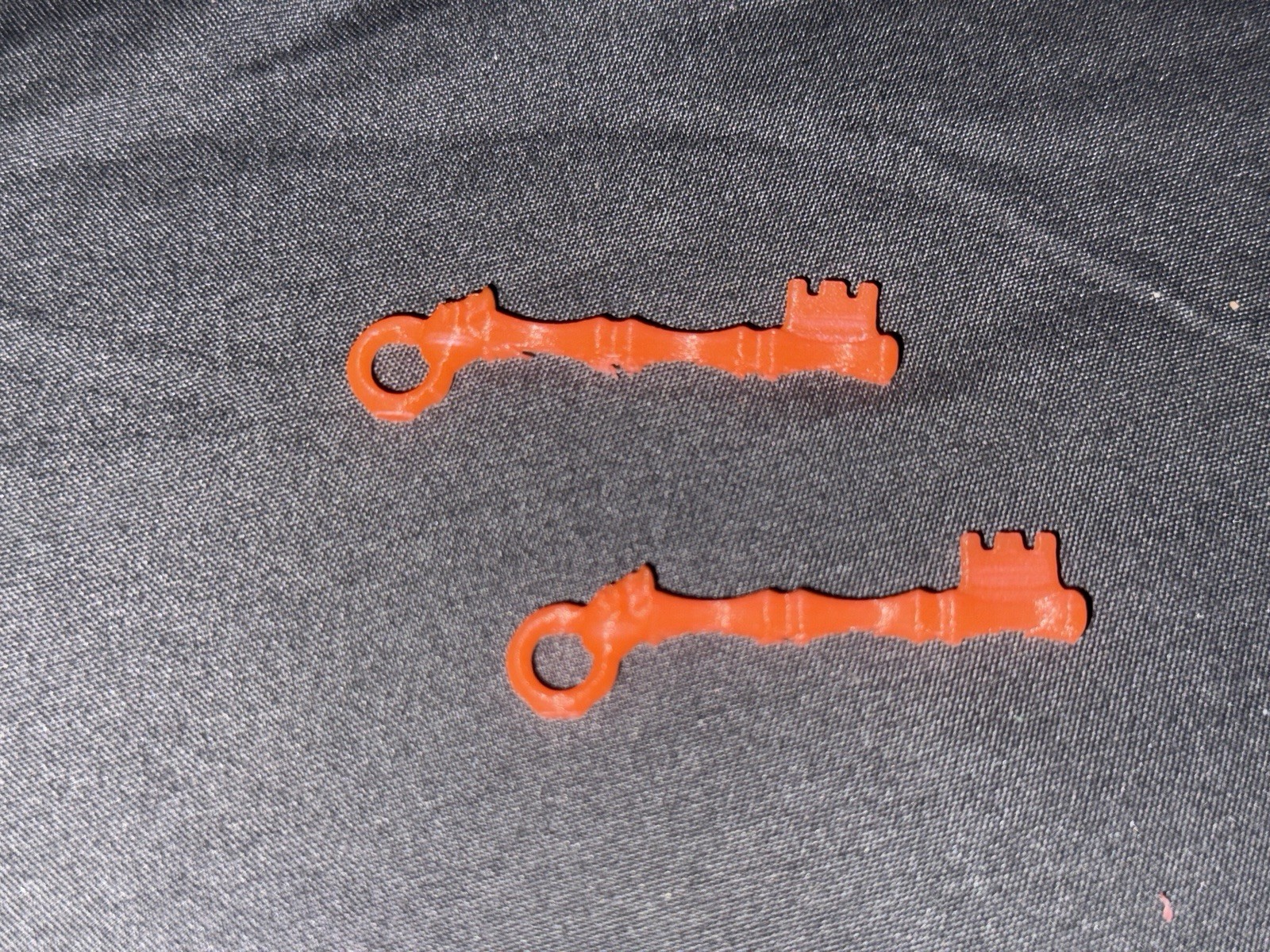 Two GITD Red Custom Skeleton Keys by He-Bro