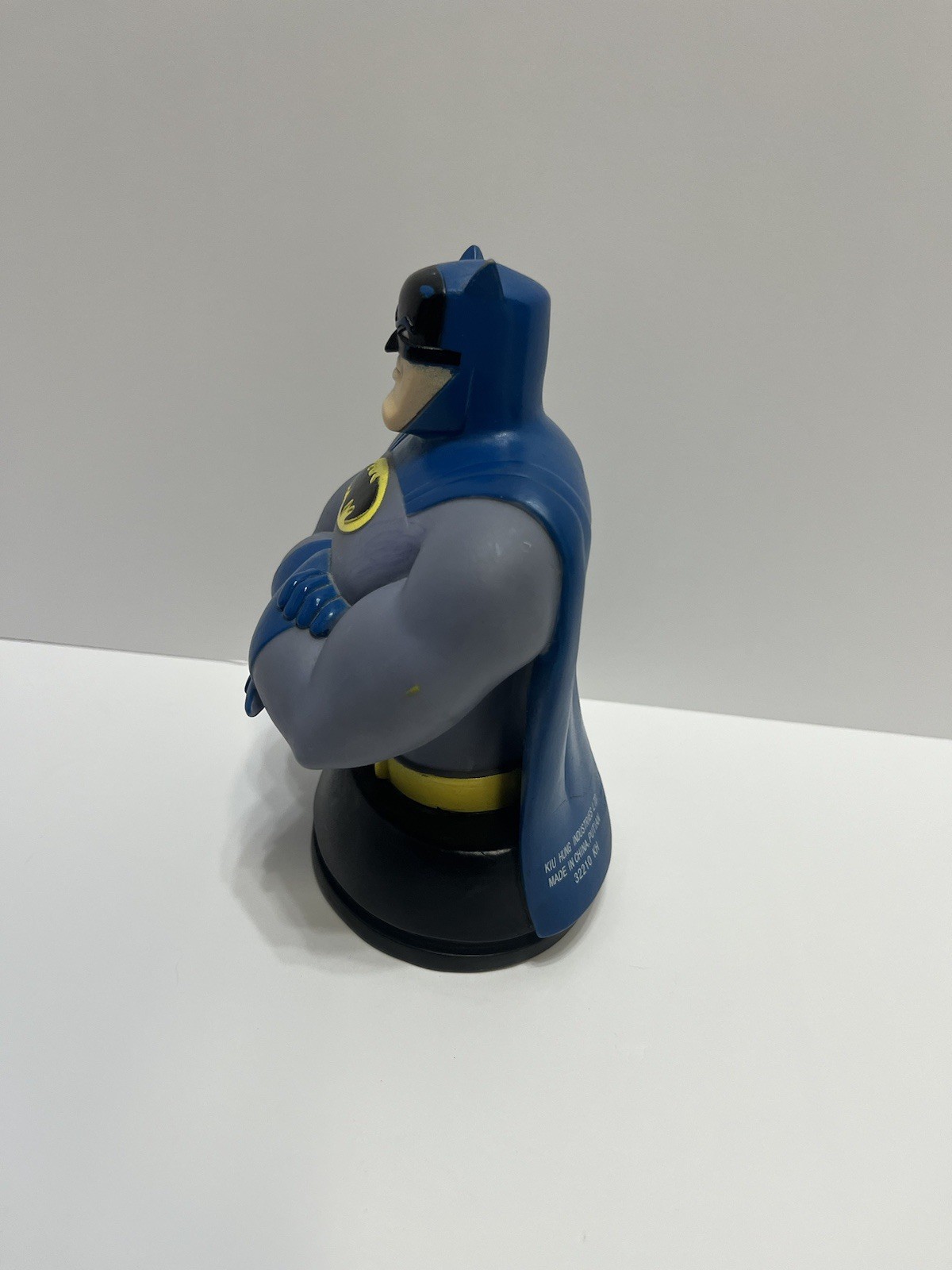 DC COMICS BATMAN PLASTIC BUST FIGURE BANK NO STOPPER KIU HUNG INDUSTRIES GOOD