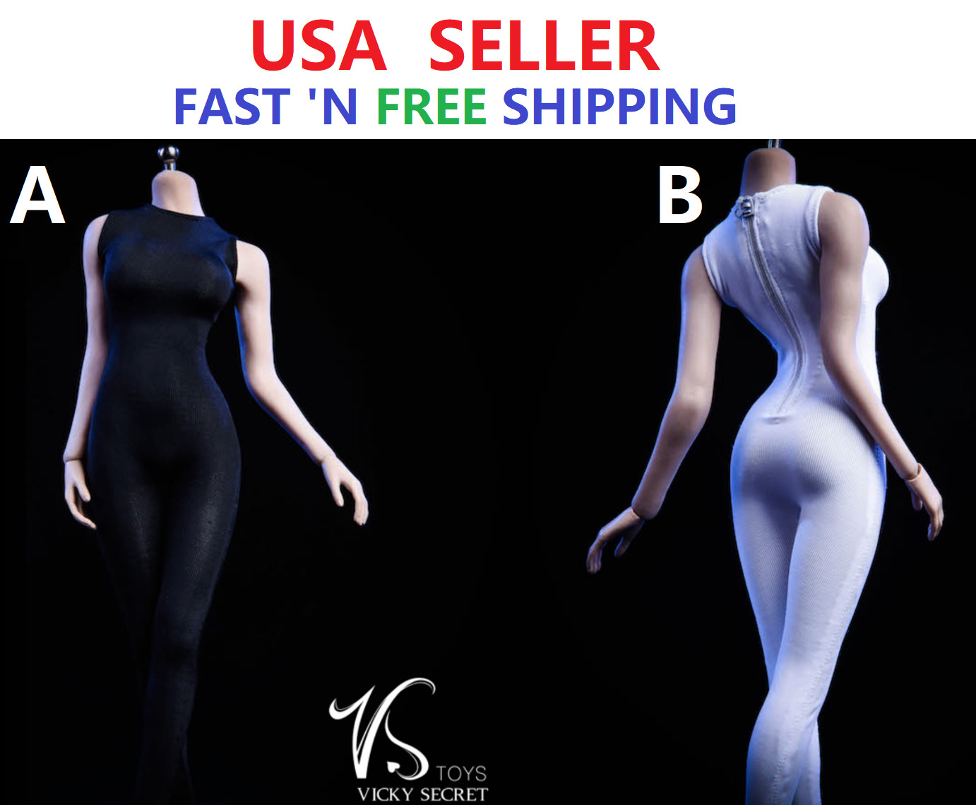 1/6 Slim Tights Stretch Suit Sleeveless For 12&Prime; Female Figure PHICEN VERYCOOL